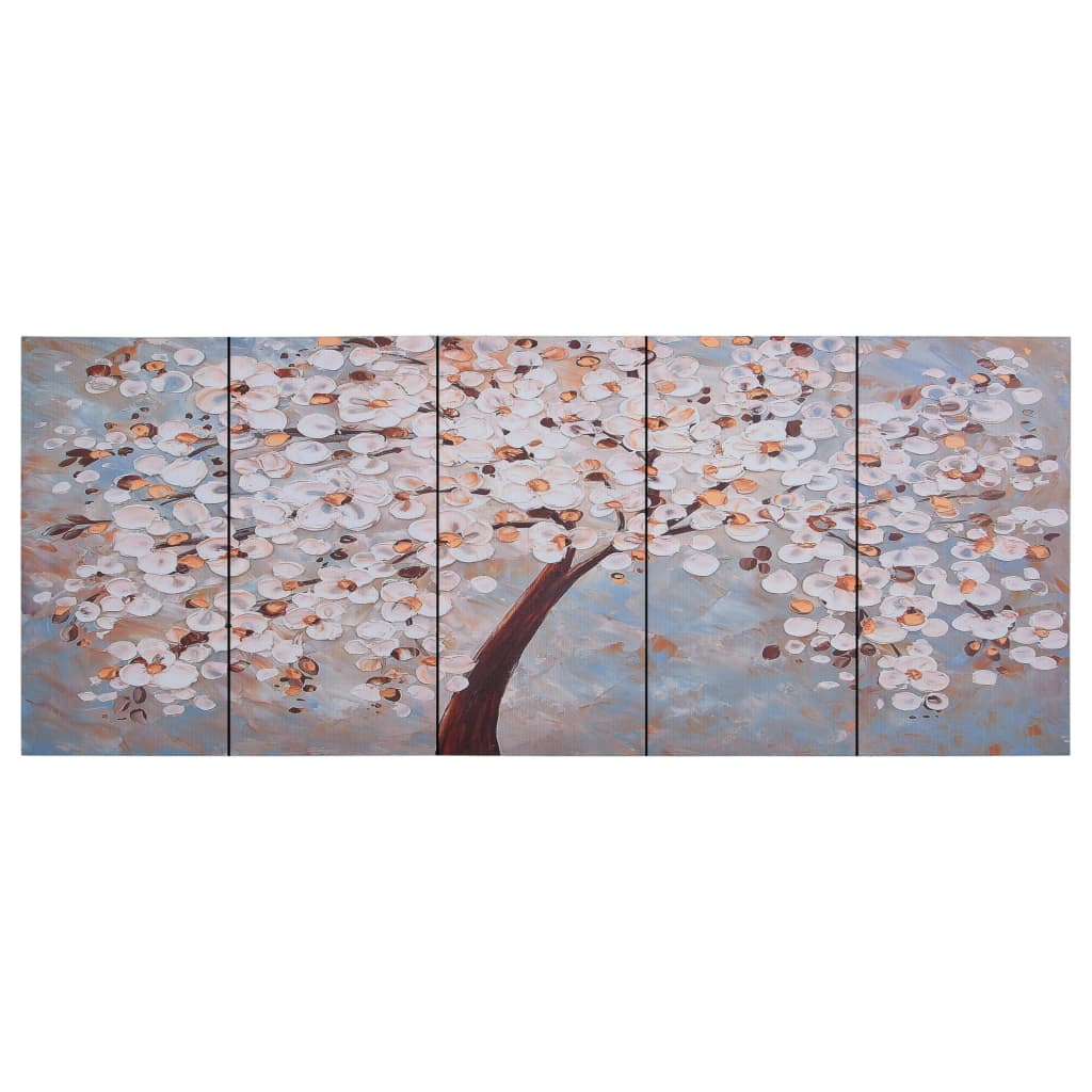 Wandprintset Bloeiende Boom 200X80 Cm Canvas Meerkleurig
