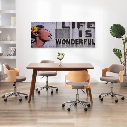 Wandprintset Wonderful 200X80 Cm Canvas Meerkleurig