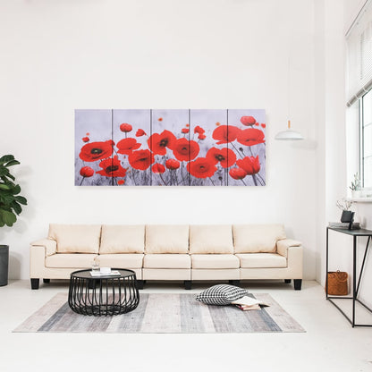 Wandprintset Bloem 200X80 Cm Canvas Meerkleurig