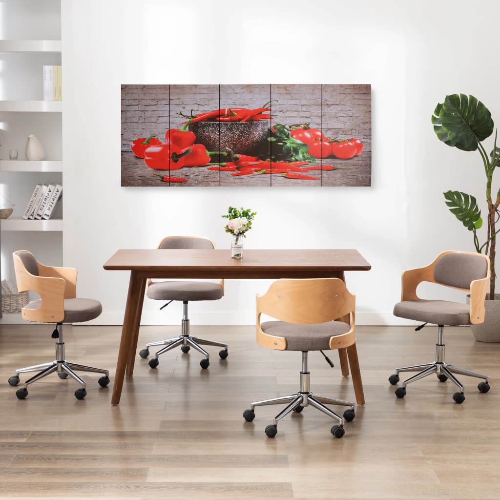 Wandprintset Paprika 200X80 Cm Canvas Meerkleurig