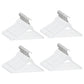 100-Delige Kledinghangerset Anti-Slip Hardhout Wit