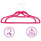 20-Delige Kledinghangerset Anti-Slip Fluweel Roze