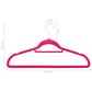 20-Delige Kledinghangerset Anti-Slip Fluweel Roze