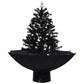 Kerstboom Sneeuwend Met Paraplubasis 75 Cm Pvc Zwart