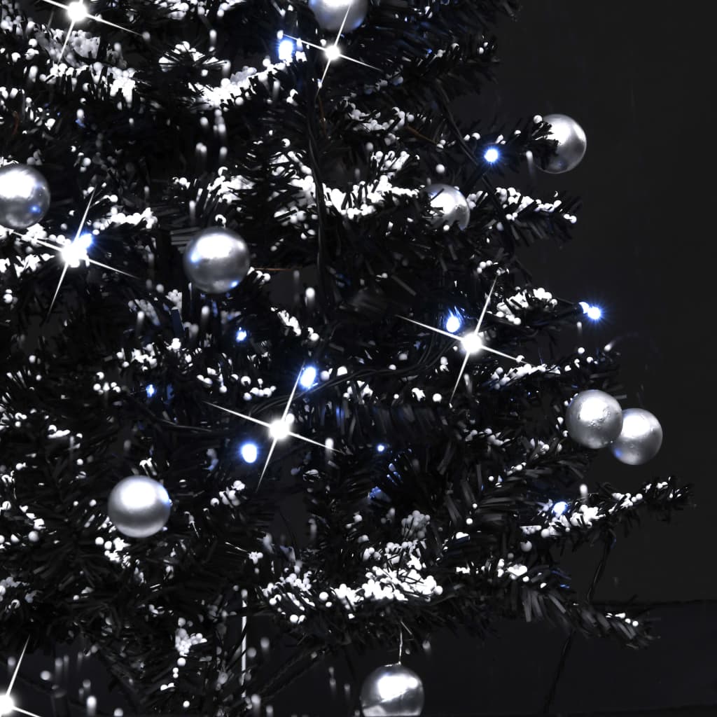 Kerstboom Sneeuwend Met Paraplubasis 75 Cm Pvc Zwart