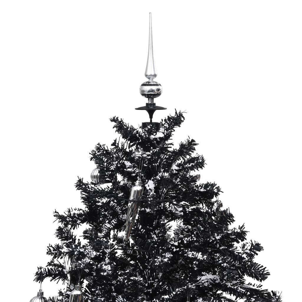 Kerstboom Sneeuwend Met Paraplubasis 140 Cm Pvc Zwart