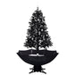 Kerstboom Sneeuwend Met Paraplubasis 170 Cm Pvc Zwart