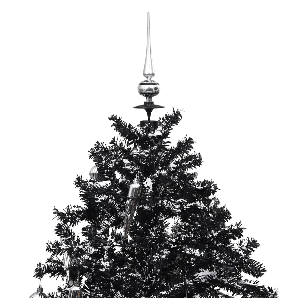 Kerstboom Sneeuwend Met Paraplubasis 170 Cm Pvc Zwart