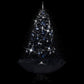 Kerstboom Sneeuwend Met Paraplubasis 190 Cm Pvc Zwart
