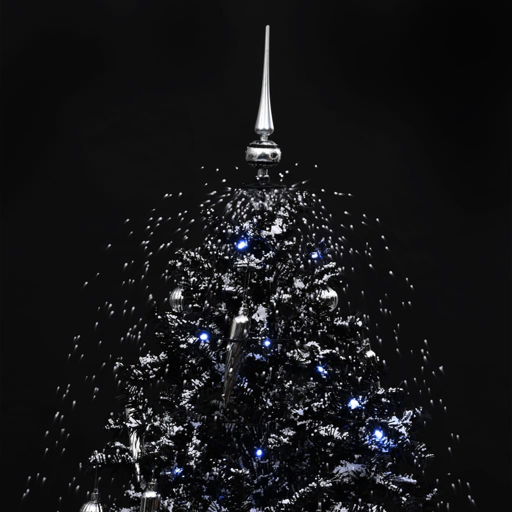 Kerstboom Sneeuwend Met Paraplubasis 190 Cm Pvc Zwart