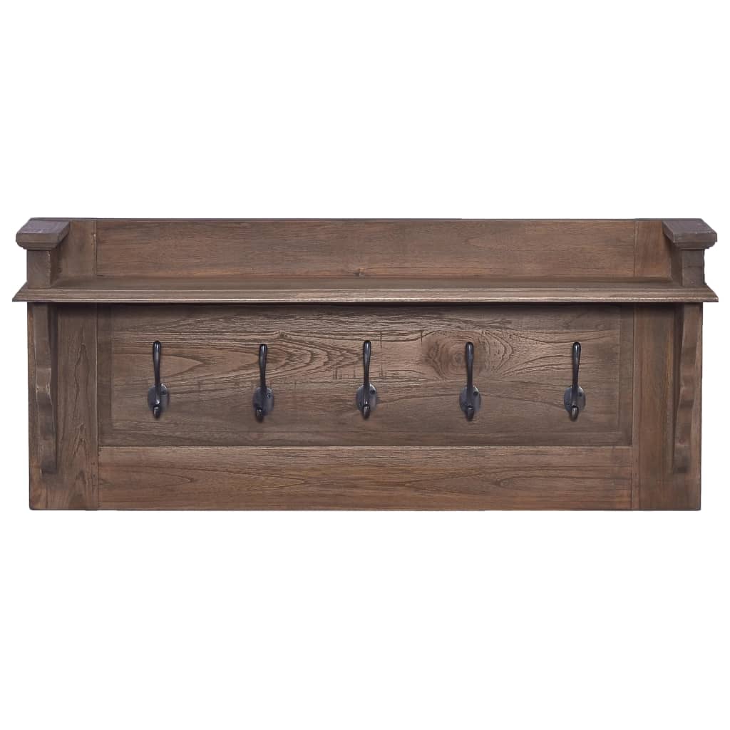 Wandkapstok 80X17X35 Cm Massief Teakhout