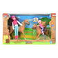 Horses Paardrijden Speelset 2 Poppen + Paarden