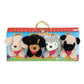Toi-Toys Pluchen Hondjes In Hondenhok Koffer 4 Stuks