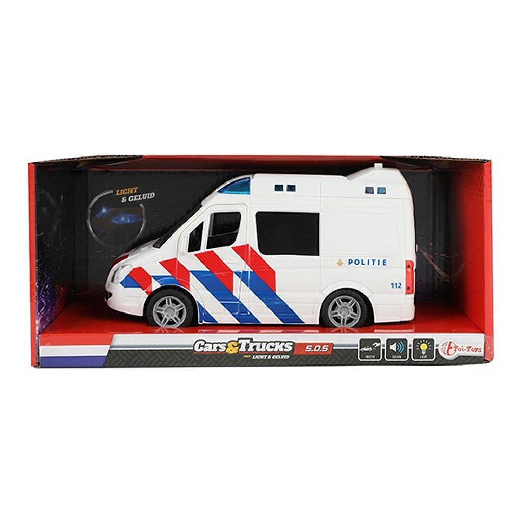 Toi-Toys Cars &amp; Trucks Politiebus + Licht En Geluid