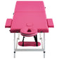 Massagetafel Inklapbaar 2 Zones Aluminum Roze