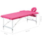 Massagetafel Inklapbaar 2 Zones Aluminum Roze