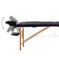 Massagetafel Inklapbaar 2 Zones Hout Zwart