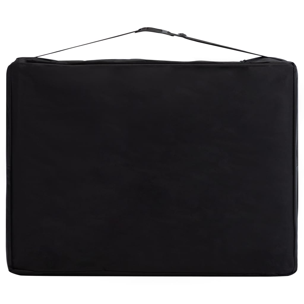 Massagetafel Inklapbaar 2 Zones Hout Zwart