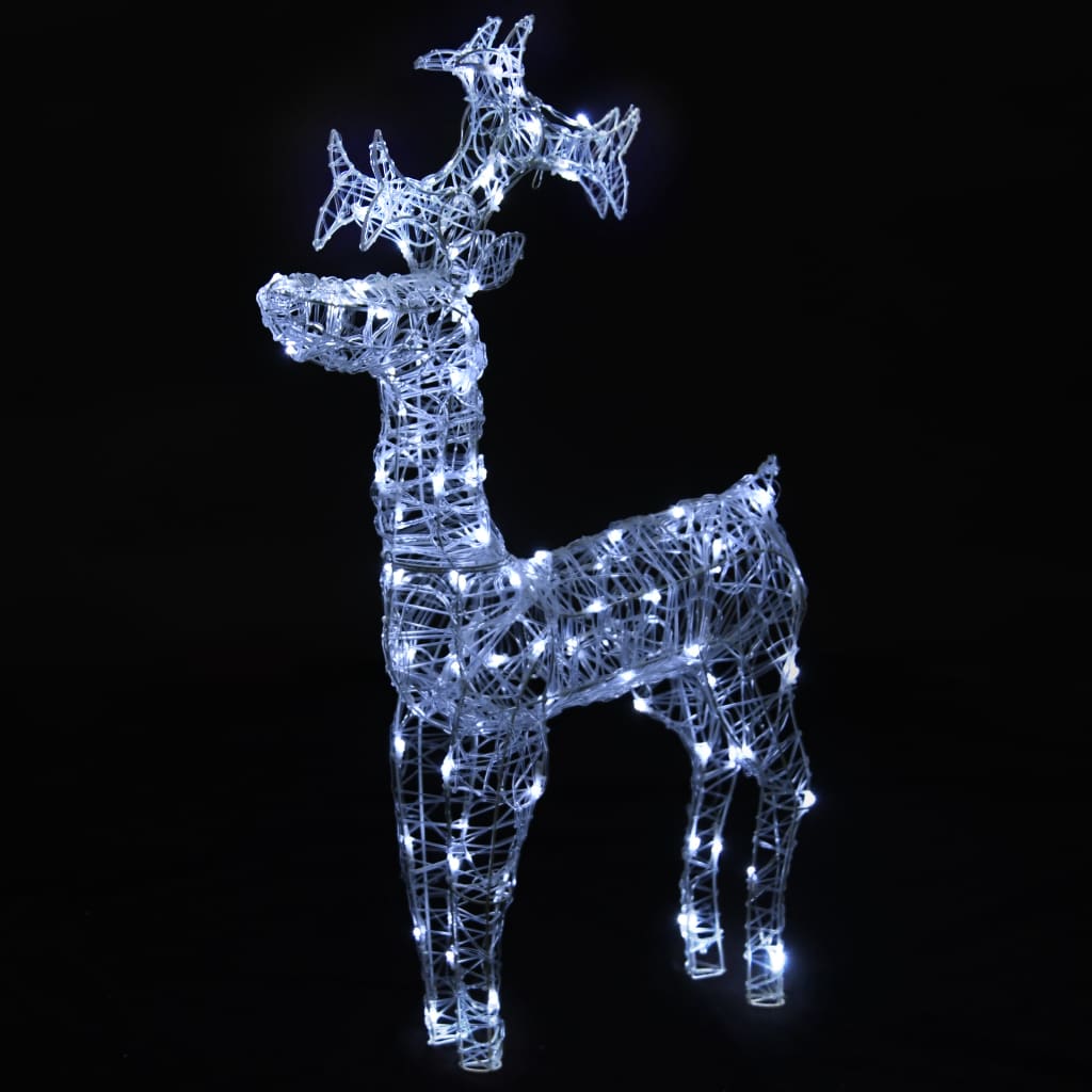 Buitenkerstversiering Rendieren 90 Led's 60X16X100 Cm Acryl
