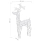 Buitenkerstversiering Rendieren 90 Led's 60X16X100 Cm Acryl
