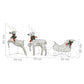 Buitenkerstversiering Rendieren En Slee 60 Led's Goudkleurig
