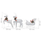Buitenkerstversiering Rendieren En Slee 60 Led's Zilverkleurig