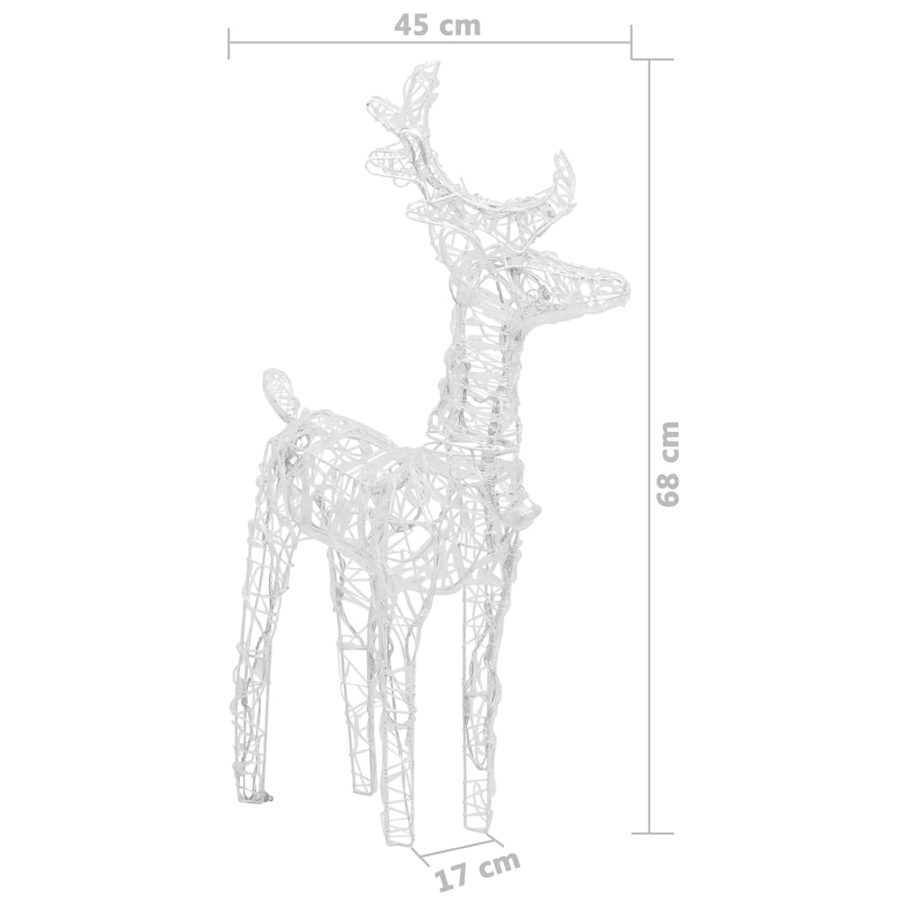 Kerstversiering Rendieren En Slee 160 Led's 130 Cm Acryl