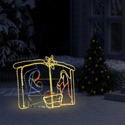 Kerstdecoratie Kerststal 240 Led's 116X41X87 Cm