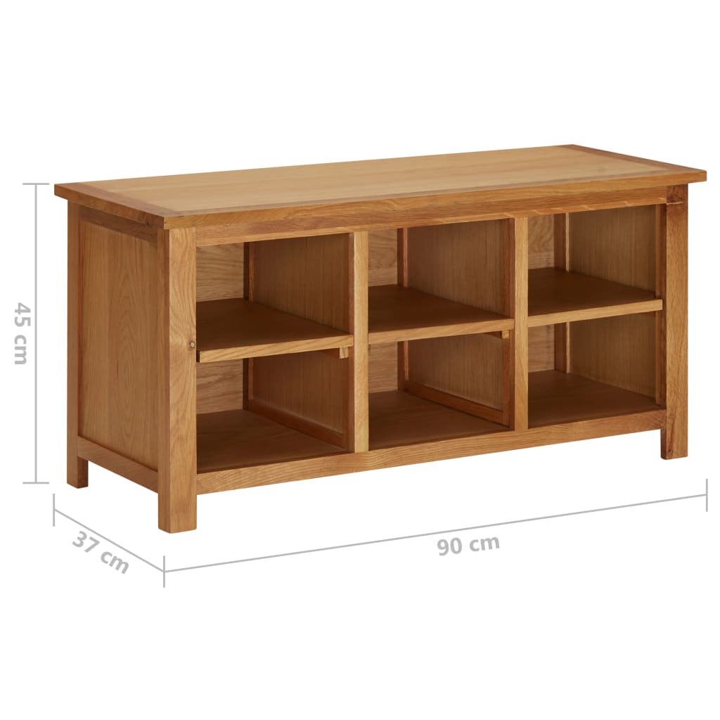 Schoenenrek 90X37X45 Cm Massief Eikenhout