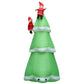 Kerstboom Opblaasbaar Met Kerstmannen Led Xxl Ip44 500 Cm Stof