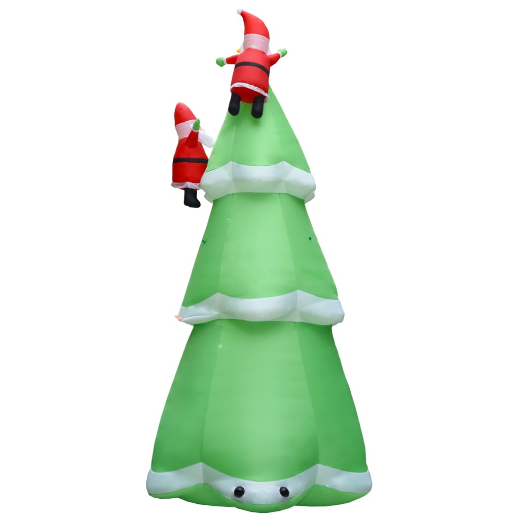 Kerstboom Opblaasbaar Met Kerstmannen Led Xxl Ip44 500 Cm Stof