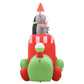 Kersttrein Met Pinguïn En Muis Opblaasbaar Led Ip44 350 Cm