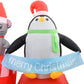 Kersttrein Met Pinguïn En Muis Opblaasbaar Led Ip44 350 Cm