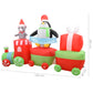 Kersttrein Met Pinguïn En Muis Opblaasbaar Led Ip44 350 Cm