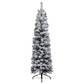 Kunstkerstboom Met Sneeuw Smal 150 Cm Pvc Groen