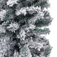 Kunstkerstboom Met Sneeuw Smal 150 Cm Pvc Groen