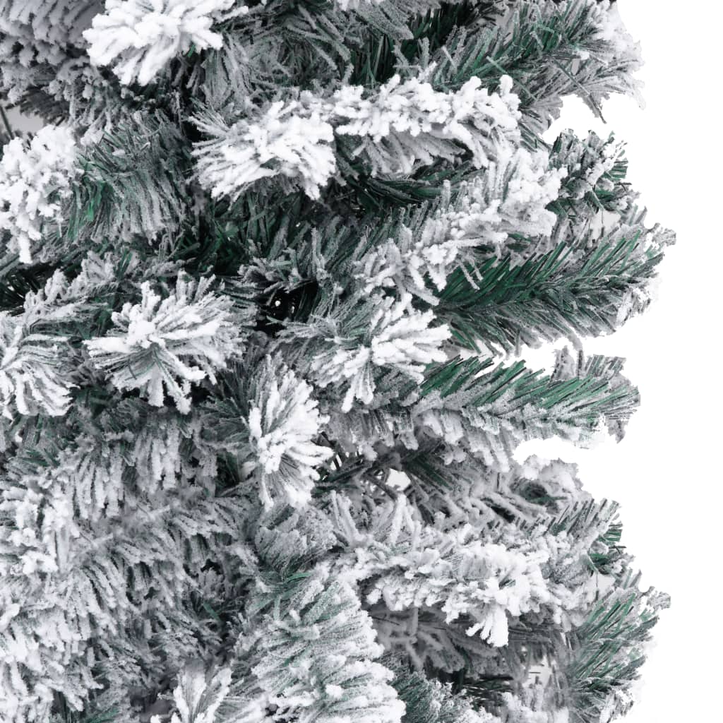 Kunstkerstboom Met Sneeuw Smal 180 Cm Pvc Groen