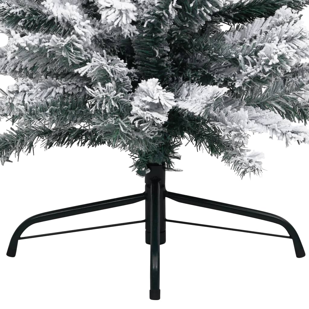Kunstkerstboom Met Sneeuw Smal 180 Cm Pvc Groen