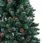 Kerstboom Met Echt Hout En Witte Sneeuw Smal 180 Cm Groen