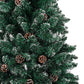 Kerstboom Met Echt Hout En Witte Sneeuw Smal 210 Cm Groen