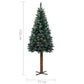 Kerstboom Met Echt Hout En Witte Sneeuw Smal 210 Cm Groen