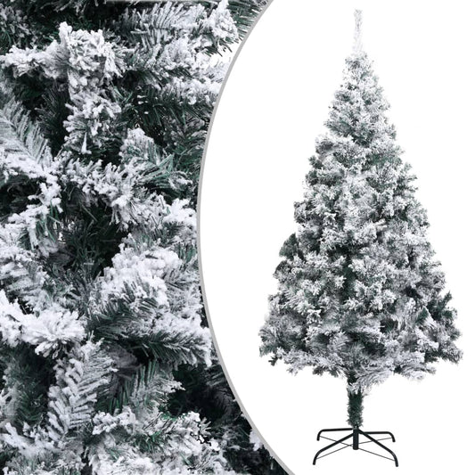 Kunstkerstboom Met Sneeuw 210 Cm Pvc Groen