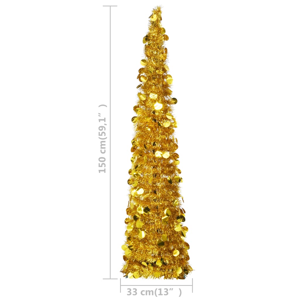 Kunstkerstboom Pop-Up 150 Cm Pet Goudkleurig