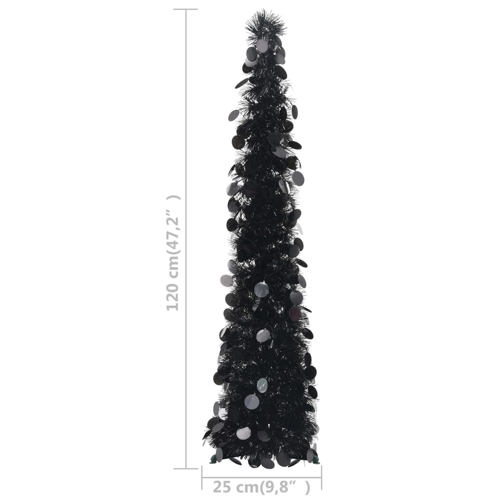 Kunstkerstboom Pop-Up 120 Cm Pet Zwart