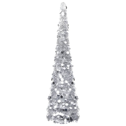 Kunstkerstboom Pop-Up 180 Cm Pet Zilverkleurig