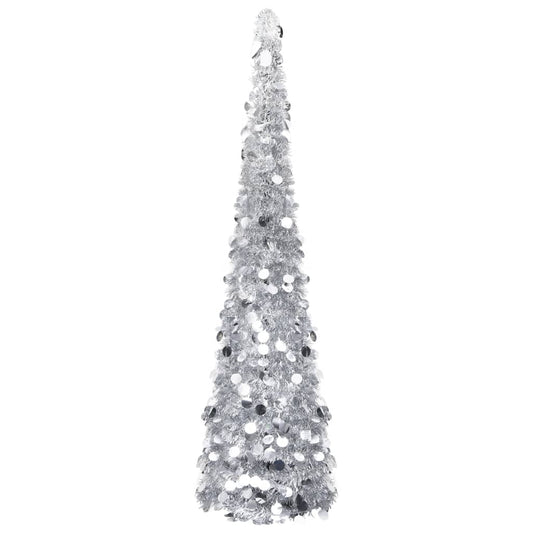 Kunstkerstboom Pop-Up 180 Cm Pet Zilverkleurig