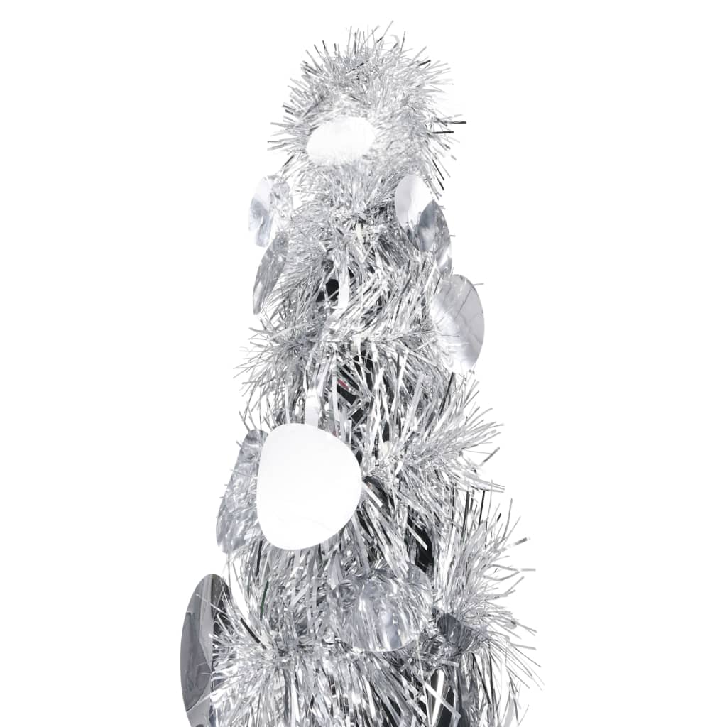 Kunstkerstboom Pop-Up 180 Cm Pet Zilverkleurig
