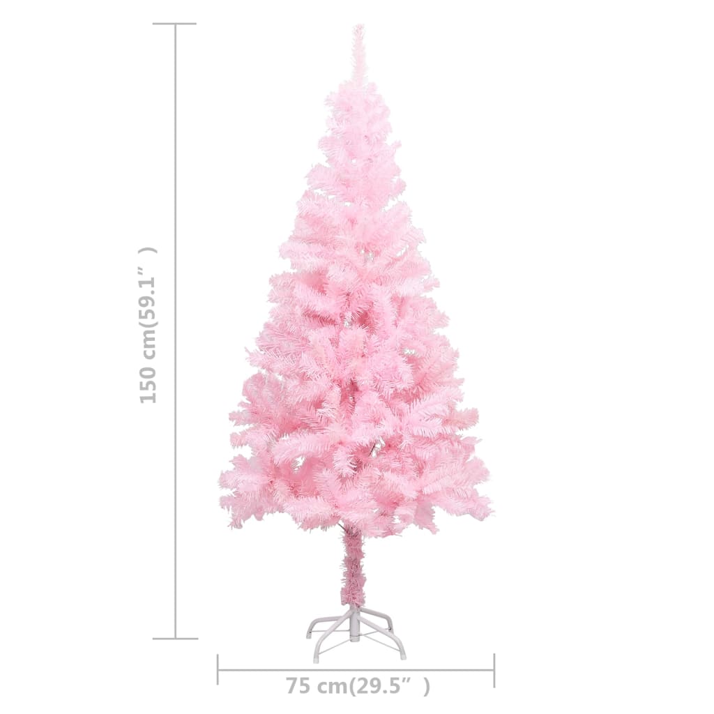 Kunstkerstboom Met Standaard 150 Cm Pvc Roze