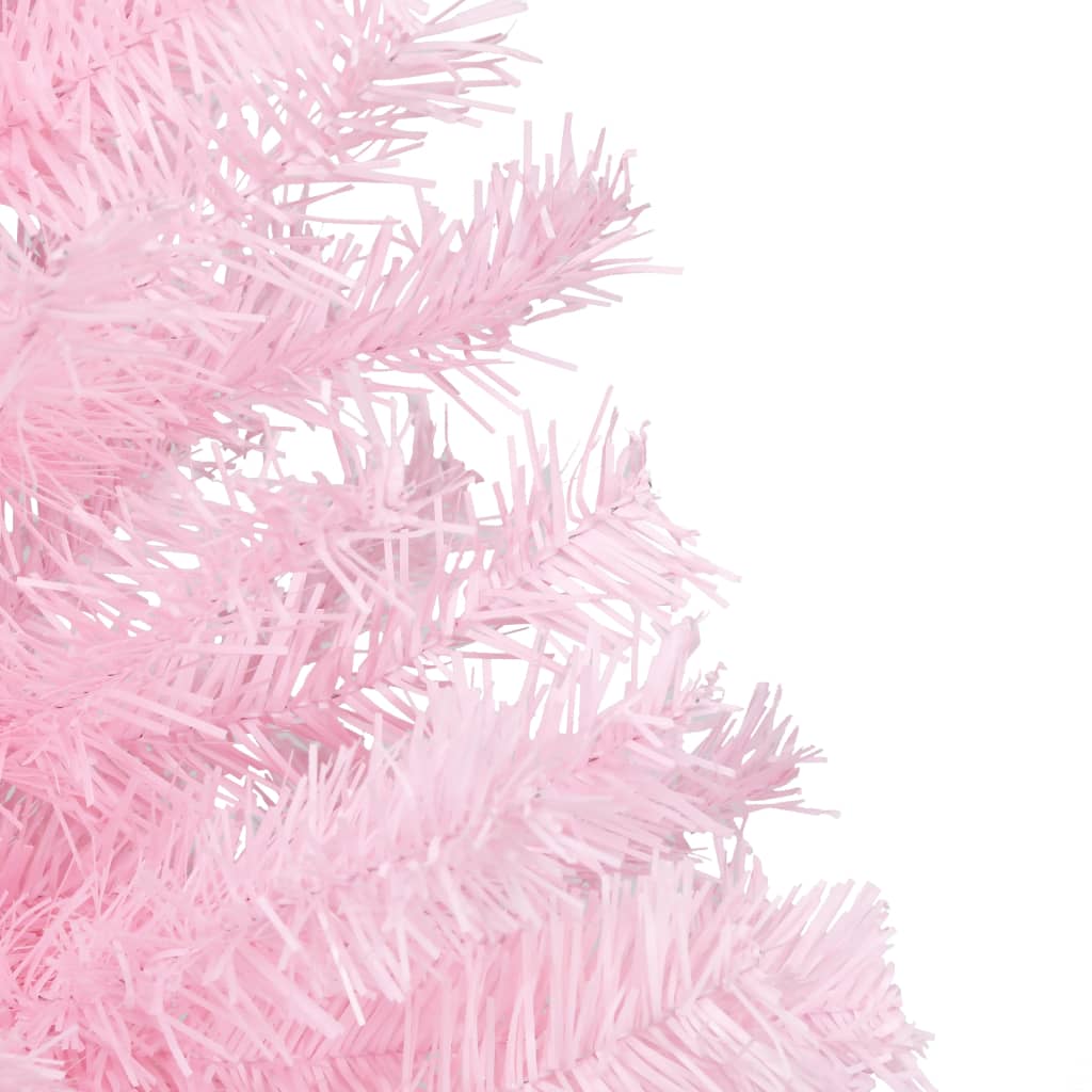 Kunstkerstboom Met Standaard 210 Cm Pvc Roze