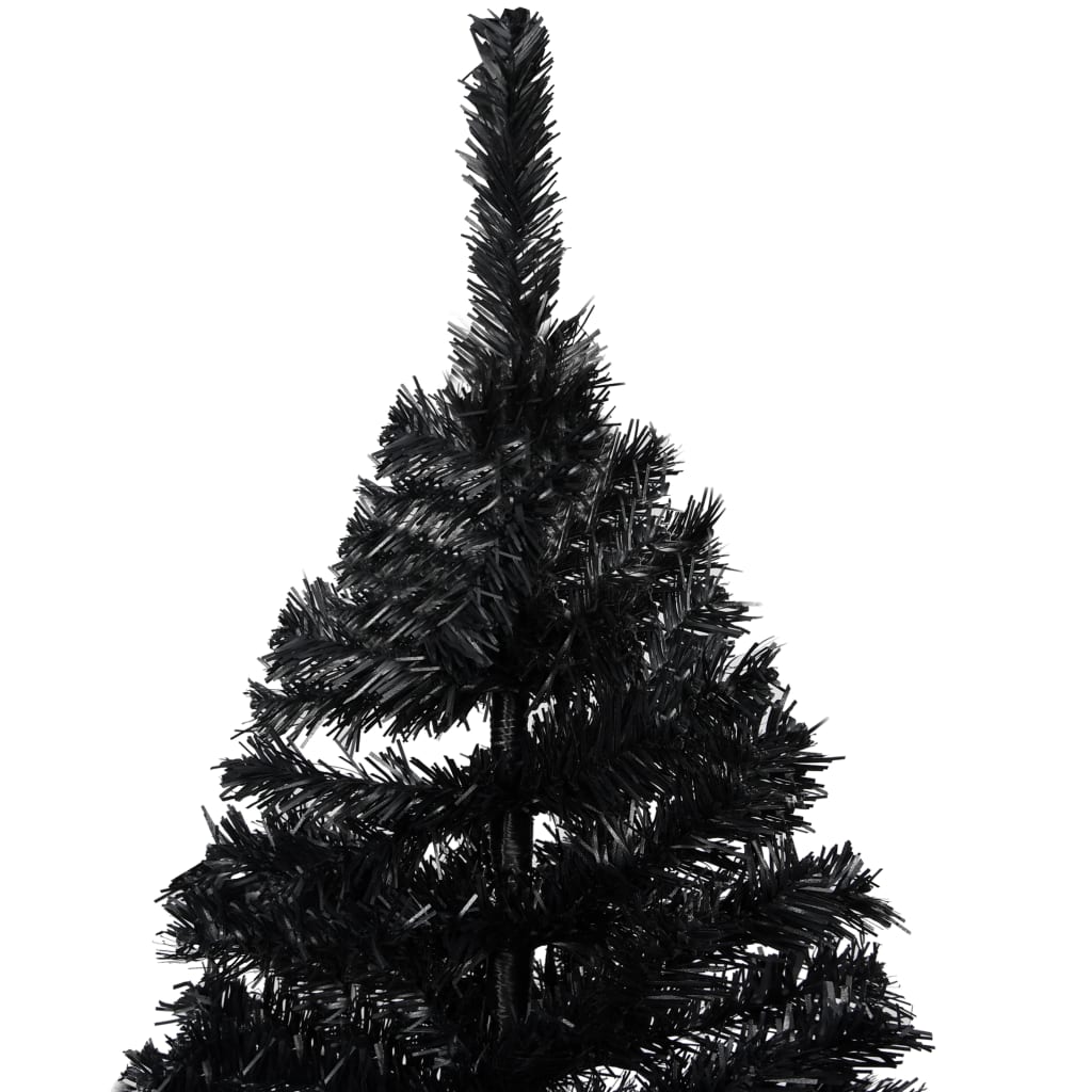 Kunstkerstboom Met Standaard 210 Cm Pvc Zwart